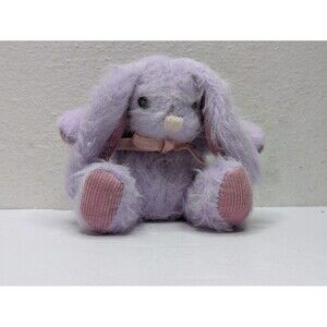Russ Berrie Bunny Rabbit Plush Purple Mini Small Stuffed Animal Vintage Easter